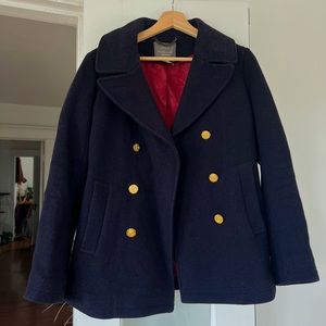 Navy blue wool coat from J. Crew - size 6